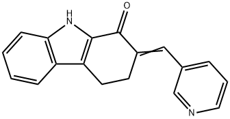 2-[(E)-3-PYRIDINYLMETHYLIDENE]-2,3,4,9-TETRAHYDRO-1H-CARBAZOL-1-ONE Struktur