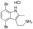 2-(4,7-DIBROMO-2-METHYL-1H-INDOL-3-YL)ETHANAMINE HYDROCHLORIDE Struktur