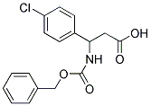 3-BENZYLOXYCARBONYLAMINO-3-(4-CHLORO-PHENYL)-PROPIONIC ACID Struktur