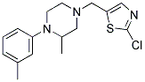 4-[(2-CHLORO-1,3-THIAZOL-5-YL)METHYL]-2-METHYL-1-(3-METHYLPHENYL)PIPERAZINE Struktur