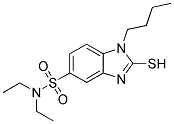 1-BUTYL-2-MERCAPTO-1H-BENZOIMIDAZOLE-5-SULFONIC ACID DIETHYLAMIDE Struktur