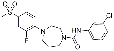 N-(3-CHLOROPHENYL)-4-[2-FLUORO-4-(METHYLSULFONYL)PHENYL]-1,4-DIAZEPANE-1-CARBOXAMIDE Struktur