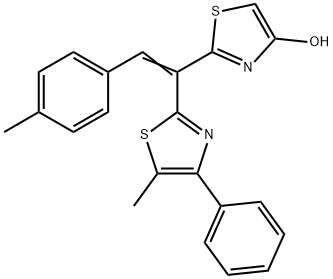 2-[(E)-2-(4-METHYLPHENYL)-1-(5-METHYL-4-PHENYL-1,3-THIAZOL-2-YL)ETHENYL]-1,3-THIAZOL-4-OL Struktur