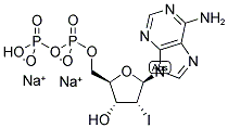 2'-IODO-ADENOSINE-5'-DIPHOSPHATE, SODIUM SALT Struktur