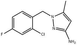 1-(2-CHLORO-4-FLUORO-BENZYL)-5-METHYL-1 H-PYRAZOL-3-YLAMINE Struktur