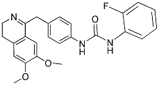 1-(4-((6,7-DIMETHOXY(3,4-DIHYDROISOQUINOLYL))METHYL)PHENYL)-3-(2-FLUOROPHENYL)UREA Struktur