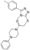 2-(4-ETHYL-5-P-TOLYL-4H-1,2,4-TRIAZOL-3-YLTHIO)-1-(4-PHENYLPIPERAZIN-1-YL)ETHANONE Struktur