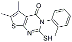 2-MERCAPTO-5,6-DIMETHYL-3-(2-METHYLPHENYL)THIENO[2,3-D]PYRIMIDIN-4(3H)-ONE Struktur