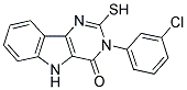 3-(3-CHLOROPHENYL)-2-MERCAPTO-3,5-DIHYDRO-4H-PYRIMIDO[5,4-B]INDOL-4-ONE Struktur