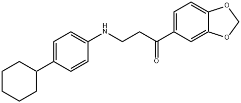 1-(1,3-BENZODIOXOL-5-YL)-3-(4-CYCLOHEXYLANILINO)-1-PROPANONE Struktur