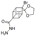 1-BROMOSPIRO(PENTACYCLO[4.3.0.0(2,5).0(3,8).0(4,7)]NONANE-9,2'-[1,3]-DIOXOLANE)-4-CARBOHYDRAZIDE Struktur