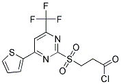 3-(4-THIOPHEN-2-YL-6-TRIFLUOROMETHYL-PYRIMIDINE-2-SULFONYL)-PROPIONYL CHLORIDE Struktur