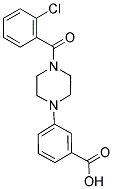 3-[4-(2-CHLOROBENZOYL)PIPERAZIN-1-YL]BENZOIC ACID Struktur