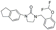 1-[2-(DIFLUOROMETHOXY)BENZYL]-3-(2,3-DIHYDRO-1H-INDEN-5-YL)IMIDAZOLIDIN-2-ONE Struktur