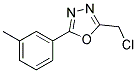 1,3,4-OXADIAZOLE, 2-(CHLOROMETHYL)-5-(3-METHYLPHENYL)- Struktur