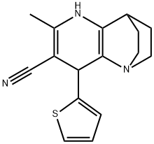 5-METHYL-3-(2-THIENYL)-1,6-DIAZATRICYCLO[6.2.2.0(2,7)]DODECA-2(7),4-DIENE-4-CARBONITRILE Struktur