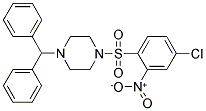 1-((4-(DIPHENYLMETHYL)PIPERAZINYL)SULFONYL)-4-CHLORO-2-NITROBENZENE Struktur