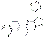 2-FLUORO-4-(6-METHYL-3-PHENYLPYRAZOLO[1,5-A]PYRIMIDIN-5-YL)PHENYL METHYL ETHER Struktur