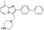 2-BIPHENYL-4-YL-8-METHYL-3-PIPERAZIN-1-YLMETHYL-IMIDAZO[1,2-A]PYRIDINE Structure