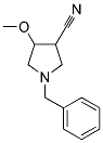 1-BENZYL-4-METHOXY-PYRROLIDINE-3-CARBONITRILE Struktur