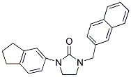 1-(2,3-DIHYDRO-1H-INDEN-5-YL)-3-(2-NAPHTHYLMETHYL)IMIDAZOLIDIN-2-ONE Struktur