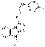 9-ETHYL-3-([2-(4-METHYLPHENOXY)ETHYL]THIO)-9H-[1,2,4]TRIAZOLO[4,3-A]BENZIMIDAZOLE Struktur