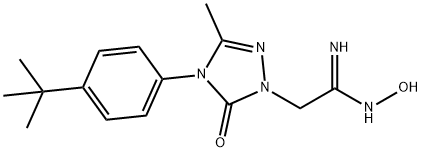 2-(4-[4-(TERT-BUTYL)PHENYL]-3-METHYL-5-OXO-4,5-DIHYDRO-1H-1,2,4-TRIAZOL-1-YL)-N'-HYDROXYETHANIMIDAMIDE Struktur