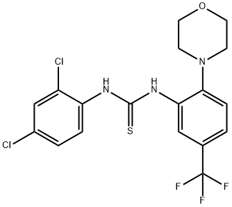 1-(2,4-DICHLOROPHENYL)-3-(2-MORPHOLIN-4-YL-5-(TRIFLUOROMETHYL)PHENYL)THIOUREA Struktur