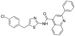 N-[5-(4-CHLOROBENZYL)-1,3-THIAZOL-2-YL]-2-PHENYLQUINOLINE-4-CARBOXAMIDE Struktur