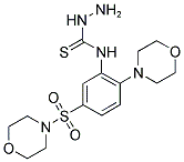 N-[2-MORPHOLIN-4-YL-5-(MORPHOLIN-4-YLSULFONYL)PHENYL]HYDRAZINECARBOTHIOAMIDE Struktur