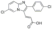 3-[6-CHLORO-2-(4-CHLORO-PHENYL)-IMIDAZO[1,2-A]-PYRIDIN-3-YL]-ACRYLIC ACID Struktur