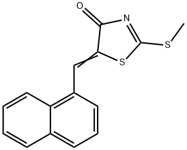 2-(METHYLSULFANYL)-5-[(E)-1-NAPHTHYLMETHYLIDENE]-1,3-THIAZOL-4(5H)-ONE Struktur