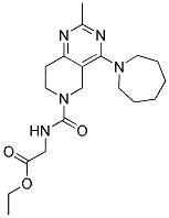 [(4-AZEPAN-1-YL-2-METHYL-7,8-DIHYDRO-5H-PYRIDO[4,3-D]PYRIMIDINE-6-CARBONYL)-AMINO]-ACETIC ACID ETHYL ESTER Struktur