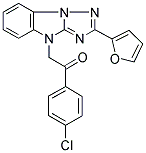 1-(4-CHLOROPHENYL)-2-[2-(2-FURYL)-4H-[1,2,4]TRIAZOLO[1,5-A]BENZIMIDAZOL-4-YL]ETHANONE Struktur