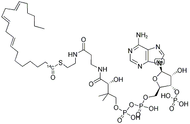 8,11,14-EICOSATRIENOYL COA, [EICOSATRIENOIC ACID-1-14C]- Struktur