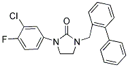 1-(1,1'-BIPHENYL-2-YLMETHYL)-3-(3-CHLORO-4-FLUOROPHENYL)IMIDAZOLIDIN-2-ONE Struktur