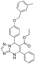 ETHYL 7-(4-(3-METHYLBENZYLOXY)PHENYL)-5-PHENYL-4,7-DIHYDRO-[1,2,4]TRIAZOLO[1,5-A]PYRIMIDINE-6-CARBOXYLATE Struktur