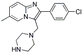 2-(4-CHLORO-PHENYL)-6-METHYL-3-PIPERAZIN-1-YLMETHYL-IMIDAZO[1,2-A]PYRIDINE Struktur