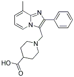 1-(8-METHYL-2-PHENYL-IMIDAZO[1,2-A]PYRIDIN-3-YLMETHYL)-PIPERIDINE-4-CARBOXYLIC ACID Struktur