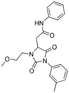 2-(3-(2-METHOXYETHYL)-2,5-DIOXO-1-M-TOLYLIMIDAZOLIDIN-4-YL)-N-PHENYLACETAMIDE Struktur