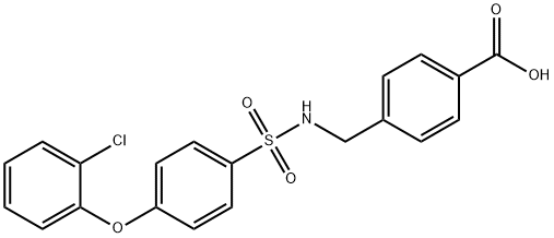 4-[(([4-(2-CHLOROPHENOXY)PHENYL]SULFONYL)AMINO)METHYL]BENZOIC ACID Struktur