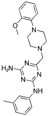 6-((4-(2-METHOXYPHENYL)PIPERAZIN-1-YL)METHYL)-N2-M-TOLYL-1,3,5-TRIAZINE-2,4-DIAMINE Struktur