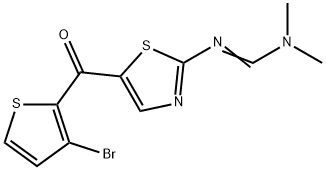 N'-(5-[(3-BROMO-2-THIENYL)CARBONYL]-1,3-THIAZOL-2-YL)-N,N-DIMETHYLIMINOFORMAMIDE Struktur