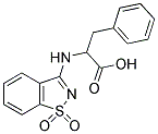 2-(1,1-DIOXO-1H-1LAMBDA6-BENZO[D]ISOTHIAZOL-3-YLAMINO)-3-PHENYL-PROPIONIC ACID Struktur