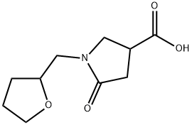 5-OXO-1-(TETRAHYDRO-FURAN-2-YLMETHYL)-PYRROLIDINE-3-CARBOXYLIC ACID Struktur