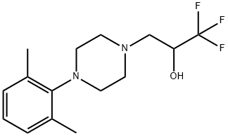 3-[4-(2,6-DIMETHYLPHENYL)PIPERAZINO]-1,1,1-TRIFLUORO-2-PROPANOL Struktur