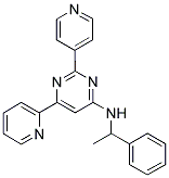 N-(1-PHENYLETHYL)-6-PYRIDIN-2-YL-2-PYRIDIN-4-YLPYRIMIDIN-4-AMINE Struktur