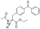 N-ACETYL-A-CYANO-P-BENZOYL-D,L-PHENYLALANINE, ETHYL ESTER Struktur