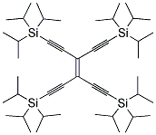 1,6-BIS-(TRIISOPROPYLSILYL)-3,4-BIS[2-(TRIISOPROPYLSILYL)ETHYNYL]-3-HEXEN-1,5-DIYNE Struktur