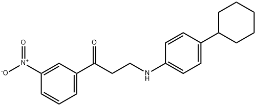 3-(4-CYCLOHEXYLANILINO)-1-(3-NITROPHENYL)-1-PROPANONE Struktur